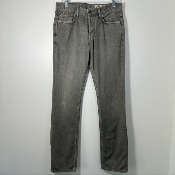 All Saints Other - Allsaints Spitalfields Men’s Gray Jacks Place Straight Slim Leg Jeans 30x33